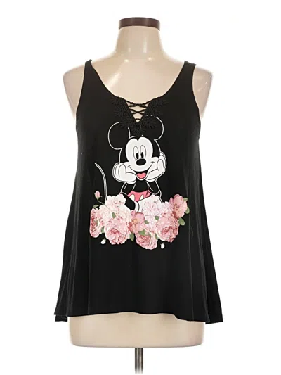 Pre-owned Disney Tank Top Black Strapless Neckline Tops