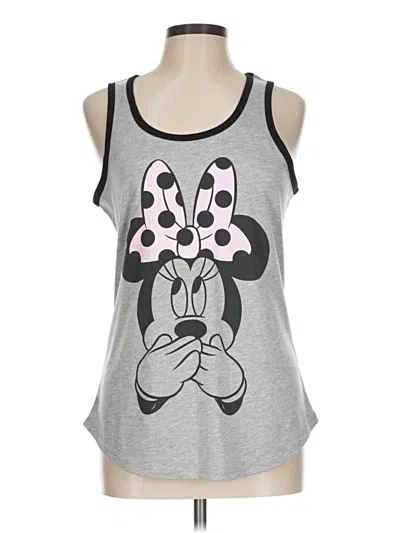 Pre-owned Disney Tank Top Gray Sweetheart Neckline Tops