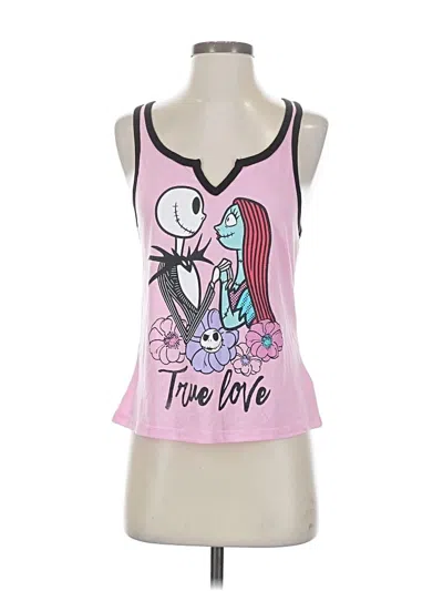 Pre-owned Disney Tank Top Pink Sweetheart Neckline Tops
