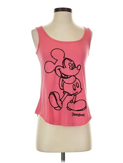Pre-owned Disney Tank Top Pink Sweetheart Neckline Tops