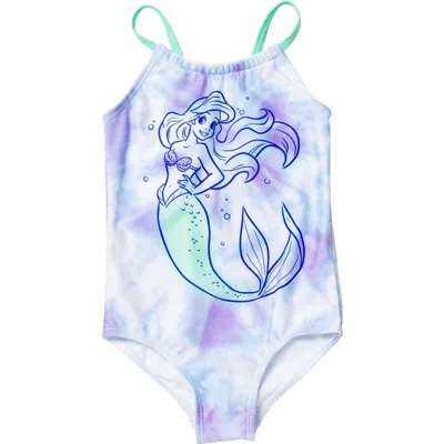 Disney Kids'  The Little Mermaid Princess Ariel One Piece Bathing Suit In Blue