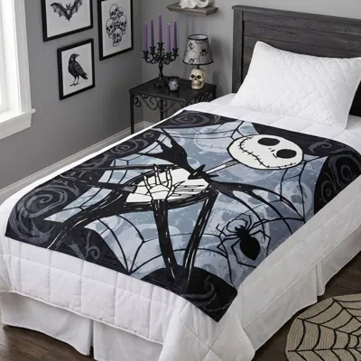 Disney The Nightmare Before Christmas Jack Skellington Spiderweb Silk Touch Throw Blanket - 46" X 60" In Multi