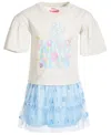 DISNEY TODDLER & LITTLE GIRLS 2-PC. MINNIE MOUSE KINDNESS PRINTED FLUTTER-SLEEVE T-SHIRT & TULLE SKIRT SET