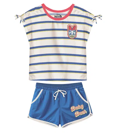 Disney Kids' Toddler And Little Girls 2-piece Daisy Duck Cvc T-shirt And Short Set