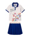 Disney Toddler And Little Girls 2-piece Minnie And Daisy Polo Shirt And Pleated Skirt Set
