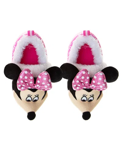 Disney Kids' Toddler And Little Girls Minnie Mouse Dual Sizes Slippers In Pink