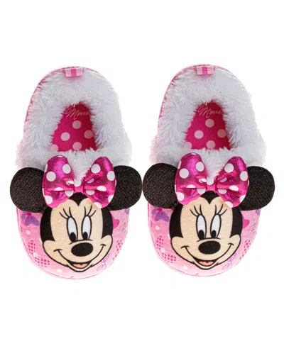 Disney Kids' Toddler And Little Girls Minnie Mouse Dual Sizes Slippers In Pink
