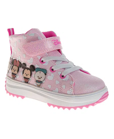Disney Toddler And Little Kids Minnie Mouse High Top Platform Sneakers In Pink