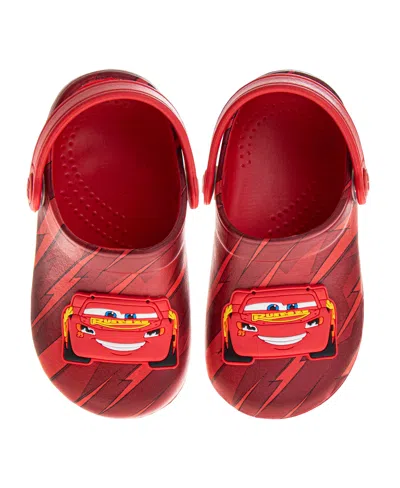 Disney Babies' Toddler Boys Cars Lightning Mcqueen Slip On Clogs In Red