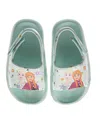 Disney Toddler Girls Frozen Anna And Elsa Hook And Loop Backstrap Slides In Blue