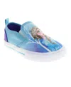 Disney Little Girls Frozen Slip On Canvas Sneakers In Blue