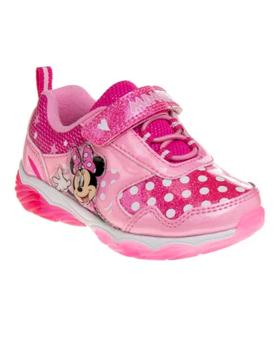 Disney Babies' Toddler Girls Hook And Loop Sneakers In Pink