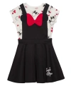 Disney Little Girls Minnie Hearts Short Sleeve T-shirt And Dress, 2 Pc. Set In Black