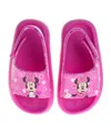 Disney Toddler Girls Minnie Mouse Hook And Loop Backstrap Slides
