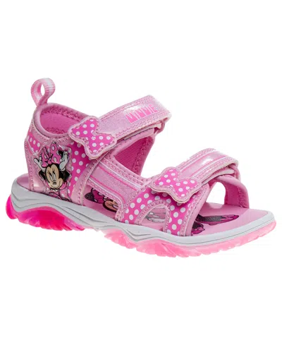 Disney Babies' Toddler Girls Minnie Mouse Open Toe Sandals In Pink