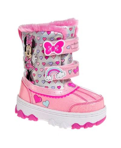 Disney Babies' Toddler Girls Minnie Mouse Snow Boots In Pink