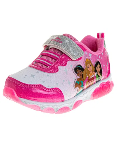 Disney Babies' Toddler Girls Princess Hook And Loop Sneakers In Fuchsia