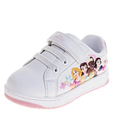 Disney Babies' Toddler Girls Princess Hook And Loop Sneakers In White