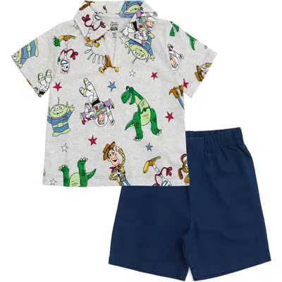 Disney Kids'  Toy Story 2-piece Polo And Shorts Set In White