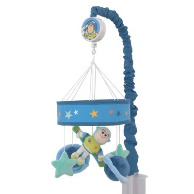 Disney Toy Story Buzz Lightyear Blast Off Stars And Planets Plush Musical Mobile In Blue