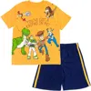 Disney Kids'  Toy Story Buzz Lightyear T-shirt & Mesh Shorts Set In Multi