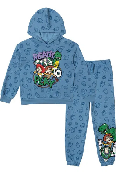 Disney Kids'  Toy Story Fleece Hoodie And Joggers Set In Blue