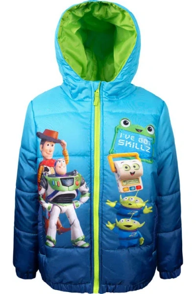 Disney Kids'  Toy Story Hooded Puffer Coat In Multi