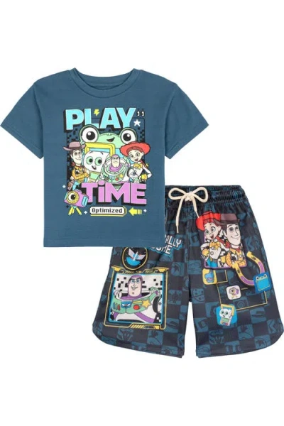 Disney Kids'  Toy Story T-shirt And Mesh Shorts Set In Multi