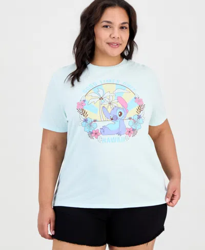Disney Trendy Plus Good Times Stitch Crewneck Tee In Blue