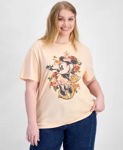 Disney Trendy Plus Size Minnie Mouse T-shirt In Orange