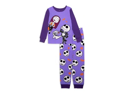 Disney Two-piece Snug Fit Cotton Holiday Pajama Set (toddler/little Kid) Pajama Sets Cute Nightmare: 6 Litt In Purple
