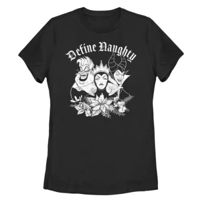 Disney Villains Define Naughty  Graphic T-shirt In Black