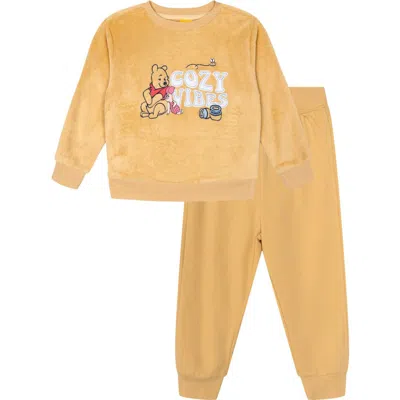 Disney Kids'  Winnie The Pooh 2-piece Fleece Sweatshirt And Pants Set In Neutral