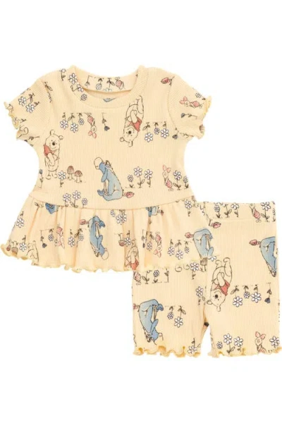 Disney Babies'  Winnie The Pooh 2-piece T-shirt And Shorts Set In Multi