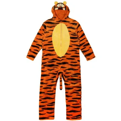 Disney Winnie The Pooh Cosplay Hooded One Piece Pajamas In Orange