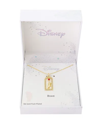 Disney Winnie The Pooh Crystal Pendant Necklace In Gold