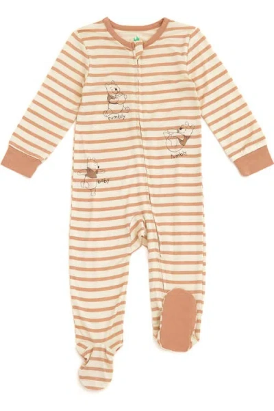 Disney Babies'  Winnie The Pooh Footed One Piece Sleep N Play In Brown
