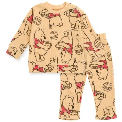 Disney Kids'  Winnie The Pooh Loungewear 2-piece Sweatshirt And Pants Set In Brown