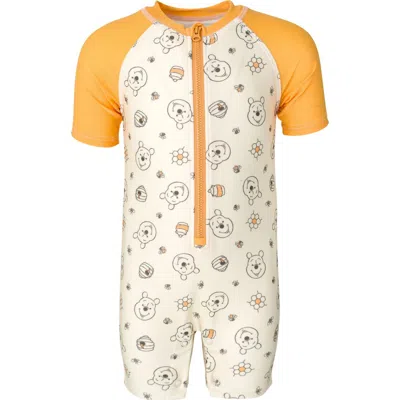 Disney Kids'  Winnie The Pooh One Piece Swimwear Sunsuit In Pooh Cream Orange