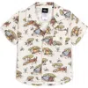 Disney Winnie The Pooh Short Sleeve Button Down Shirt In Neutral