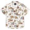 Disney Winnie The Pooh Short Sleeve Button Down Shirt In White