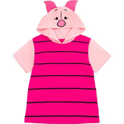 Disney Winnie The Pooh Short Sleeve Hooded T-shirt (adult) In Piglet Two Tone Pink