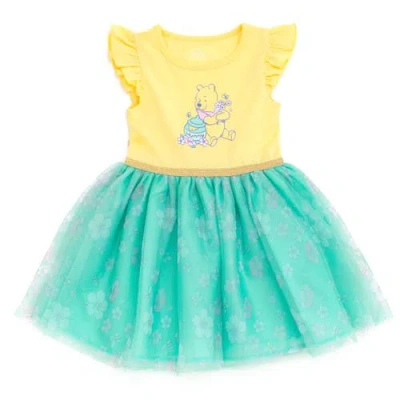 Disney Babies'  Winnie The Pooh Short Sleeve Tutu Dress In Multi