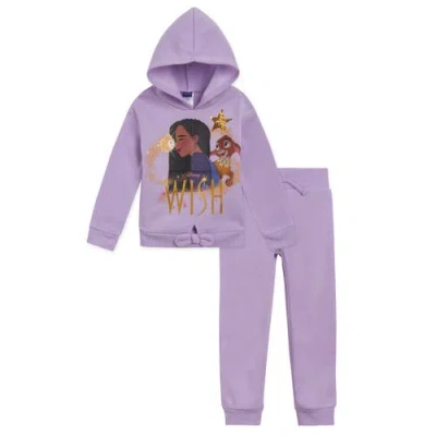 Disney Kids'  Wish Fleece Hoodie & Pants Set In Purple