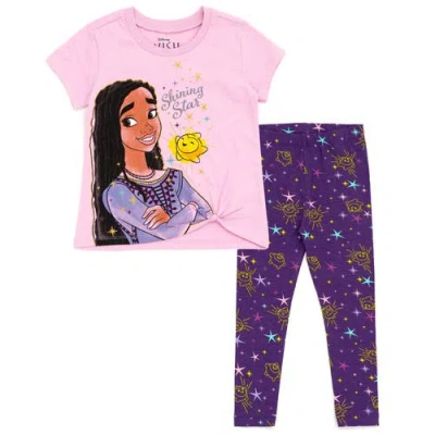 Disney Kids'  Wish T-shirt & Leggings Set In Purple