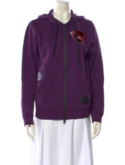 Pre-owned Disney X Coach Crew Neck Long Sleeve Sweatshirt In Purple