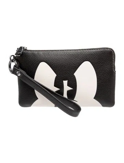 Pre-owned Disney X Coach Leather Crossbody Bag In Black