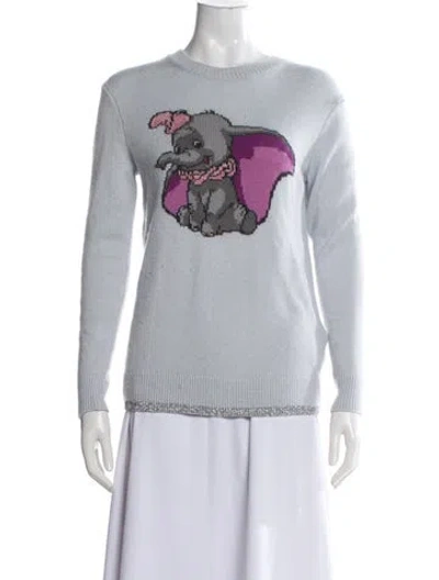 Pre-owned Disney X Coach Wool Graphic Print Sweater In Blue