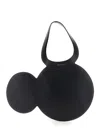 Disney X Coperni 'mickey' Black Handbag With Cut-out Handle And Logo Lettering On The Front