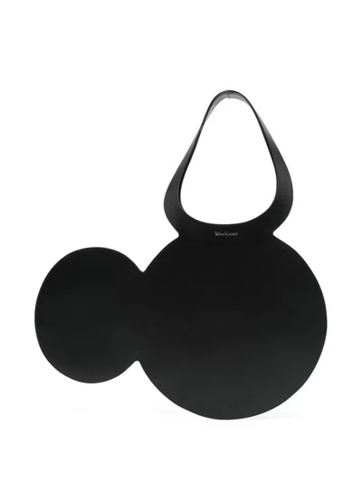 Disney X Coperni Mickey Leather Tote Bag In Black
